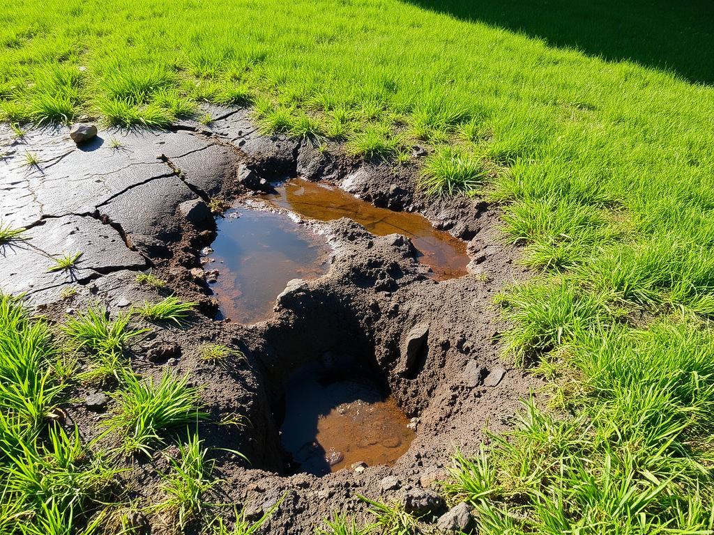 Pooling water over a failing drain field Pooling water over a failing drain field